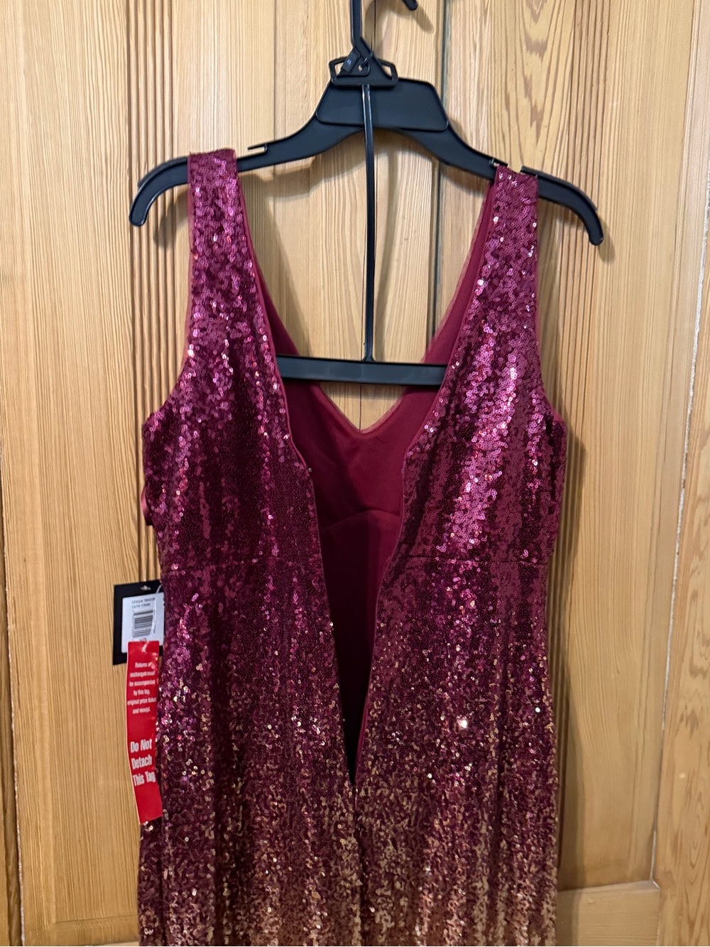 Marina Ombré Sequin Sleeveless Gown Size 8 NEW WITH TAGS Maxi Dress - Picture 12 of 13